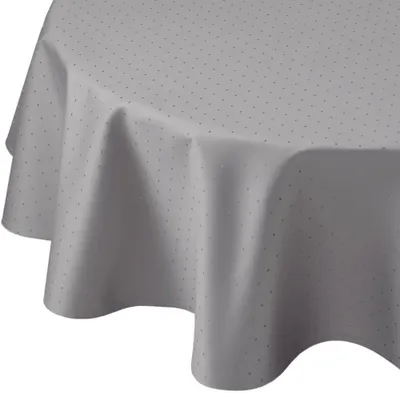 Produktbild von Curt Bauer Damast-Tischtuch oval Petito 3815 Farbe platin Größe oval 160x220