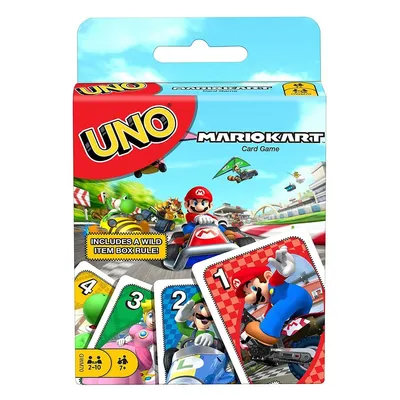 Produktbild von Games UNO Mario Kart, Kartenspiel, Kinderspiel, Familienspiel, 7 Jahr(e), 99 Jahr(e), Junge/Mädchen, Kinder, Box, China