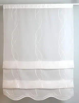 Produktbild von Fertiggardine Clippanneaux Raffpanneaux weiß 64 x 88 (BxH)