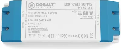 Produktbild von PFV Konstantspannungs-LED-Netzteil 60W, 12V | IP20 Schutzart | Kompakt, Effizient & Sicher, Trafo für LED-Beleuchtung