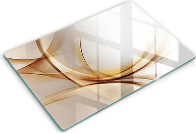 Produktbild von Glasschneideplatte - Herdabdeckplatte - 80x52 cm -Schneidebrett - Spritzschutz -Abstraktionsformen