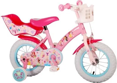 Produktbild von Volare Disney Princess Kinderfahrrad für Mädchen - 12 Zoll in Rosa für Kinder von 3 bis 4,5 Jahren