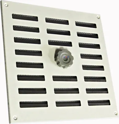 Produktbild von Lüftungsgitter LG 2525 SW Schiebegitter Alu Weiß PVD 250 x 250 Zuluft Abluftgitter