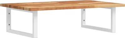 Image de vidaXL Étagère de lavabo murale acier et acacia