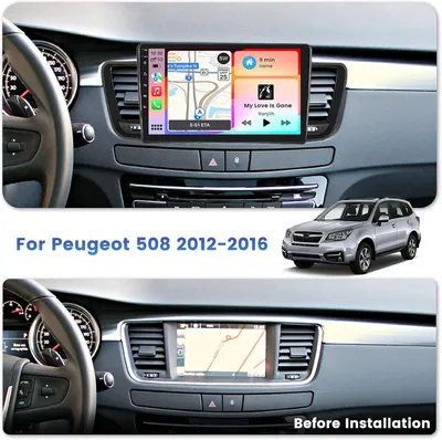 Image de Autoradio - Système audio pour voiture - Lecteur multimédia - Écran tactile 9 pouces - Système Android 13