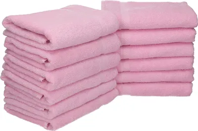 Produktbild von Betz 12 Stück Handtücher 50x100 cm PALERMO 100% Baumwolle Farbe: rosé