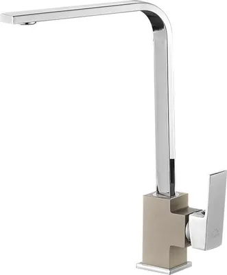 Obrázok produktu pre Kvadrato Chrome Beige Laveo Stojanová batéria s L-výtokom