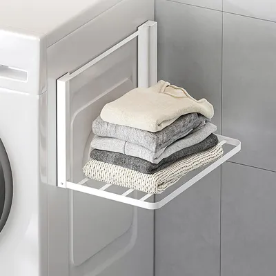 Image de Étagère magnétique pour lave-linge, extensible, 40,5 x 25 cm, pour serviettes