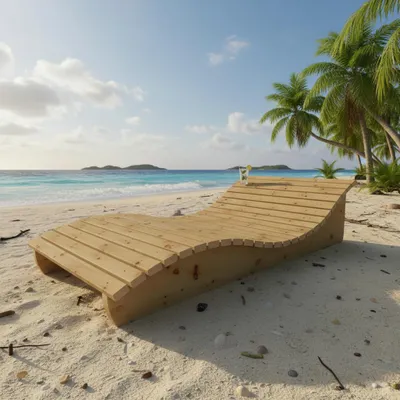 Produktbild von Holzliege Wellenliege Waldsofa Relaxliege Gartenliege "Relax-Gertl" (Zirbe) 1-teilig Liegebreite 100cm Himmelsliege