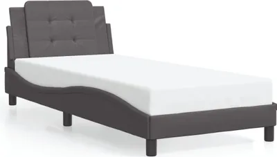 Image de vidaXL Cadre de lit sans matelas "Zadar" gris 90x200 cm similicuir