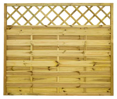 Produktbild von Ligna Gard Dichtzaun Lausanne gerade mit Rankgitter 180x150 cm Holzzaun Kiefer Kesseldruckimprägniert 44x44 mm Rahmen