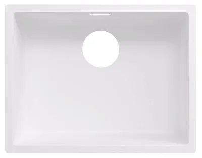 Immagine prodotto di Lavello in composito Pure.Sink, colore bianco puro, dimensioni 50 x 40 cm, da incasso e da appoggio, modello FBR50-32