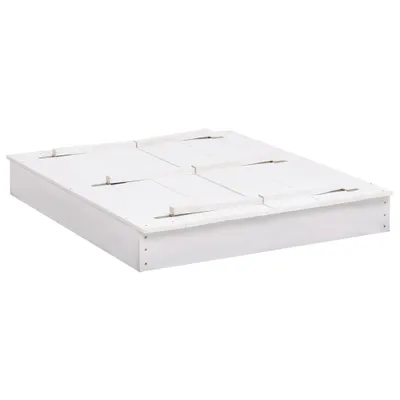 Zdjęcie produktu dla vidaXL Piaskownica z drewna jodłowego biała 95x90x15 cm