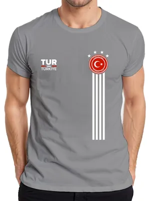 Immagine prodotto di Maglietta da uomo della Coppa del Mondo della Turchia, Grigio, S