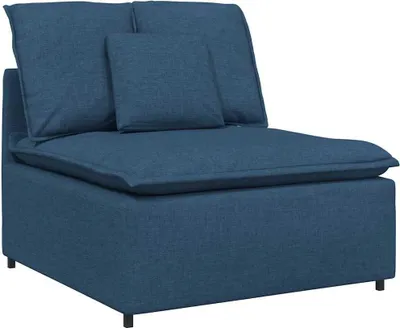 Zdjęcie produktu dla vidaXL Sofa modułowa moduł środkowy z poduszkami niebieska 100 cm