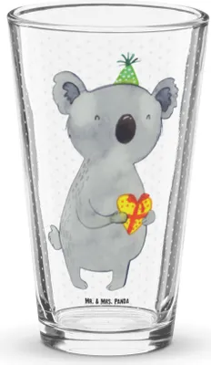 Produktbild von Mr. & Mrs. Panda Trinkglas Koala Geschenk - Transparent - Longdrinkglas, Bierglas, Tumbler, Geburtstag, Glas, Cocktailglas, Party