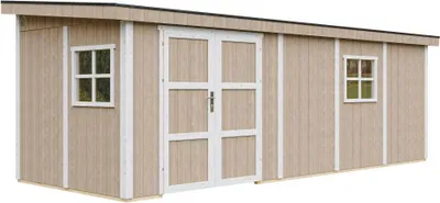Produktbild von Gartenhaus 14,3 m² - H231x248x648 cm - Ohne Boden und Seitenwand – Timbela M941B-TERRA BROWN