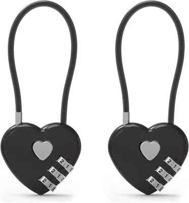 Produktbild von Klein combinatieslot met kabel, geschikt voor koffers, sportkluisjes, rugzakken, buitengebruik.