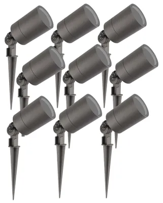 Image de Ledvion Lot de 9 LED Extérieur Spot IP65 GU10 3W orientable sans ampoule