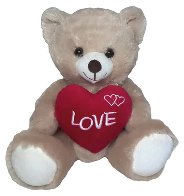 Obrázok produktu pre Plyšový medvedík so srdiečkom, 38 cm, plyšová hračka, darček, Valentín
