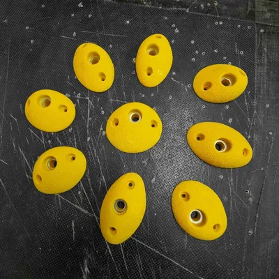 Produktbild von Steilstein 163-167 Nanonarren - Klettergriff-Set (10 Tritte/Feet, Serie VOLL IRRE), Farbe:Wunschfarbe (Anfertigung)
