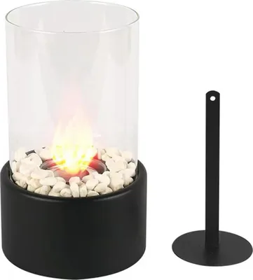 Produktbild von Tischkamin Edelstahl Tischfeuer Tisch-Dekofeuer Feuerstelle Glasfeuer fš¹r den Innen- und Au?enbereich inkl. L?schger?t Rund(Brennstoff nicht enthalten).