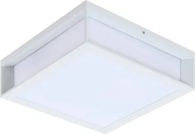 A white square ceiling light fixture.