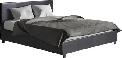 Image de Lit double avec coffre "Carla" - 140 x 190 cm - Noir