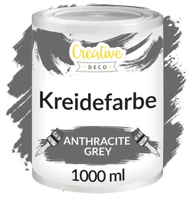 Productafbeelding van Creative Deco 1000 ml Antraciet Grijs Krijt-Verf