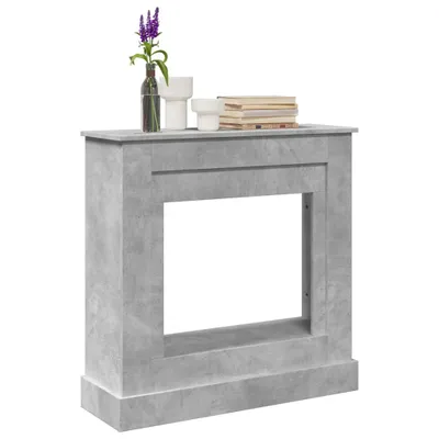Produktbild von Schlichtes Kaminumrandung Betongrau 90x30x90 cm Holzwerkstoff Design Dekokamine 8721603