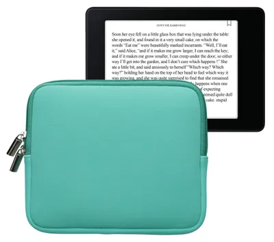 Produktbild von kwmobile Schutztasche für eReader - Neopren Tasche Hülle Cover Case Schutzhülle Mintgrün - 17,5 x 14,7 cm Innenmaße
