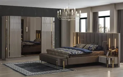 Immagine prodotto di Letto Letti Moderno Letto matrimoniale Marrone Struttura letto Camera da letto Nuovo