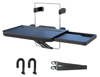 Obrázok produktu pre Stolík na volant auta 2 v 1, držiak na tablet do 10 kg, čierny, do auta