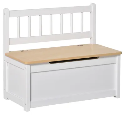 Immagine prodotto di Cassapanca per Bambini 2 in 1 60x30x50 cm in Legno Bianca