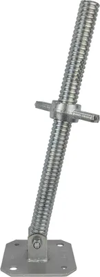 Produktbild von GeZu Impex® Gerüstspindel schwenkbar 500 mm, Ø 38 mm, Kippspindel für Baugerüste, Gerüstspindel Gerüstfüße mit beweglicher Fußplatte