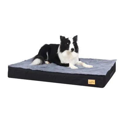 Produktbild von WISFOR Hundebett orthopädisch Hundekissen Hundesofa Hundematte Katzenbett Waschbar wasserfest - L: 92x56x8cm