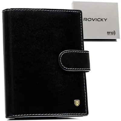 Image de Rovicky Portefeuille en cuir pour homme N104L-RVT noir Taille unique
