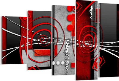 Produktbild von Bild auf Leinwand - Leinwandbild - Grafik geometrische figuren kreis - 150x100cm - Wand Bild - Wanddeko - Leinwanddruck - Bilder - Kunstdruck - Leinwand bilder - Wandkunst - EG150x100-0599