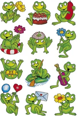 Image de 10x Herma 5601 autocollants DECOR grenouilles