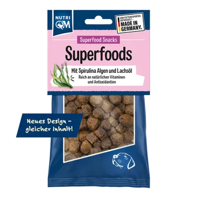 Produktbild von NutriQM Superfoods Spirulina & Lachsöl 5 x 150g