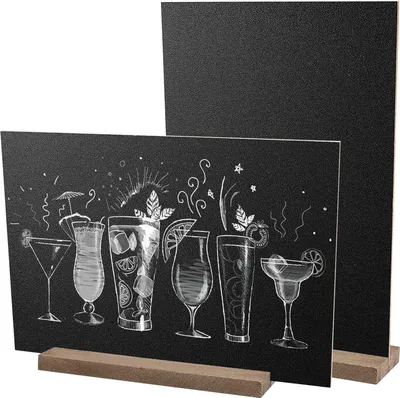Productafbeelding van Famanu Mini Tafelbord Set - Dubbelzijdige krijtbordset met standaard