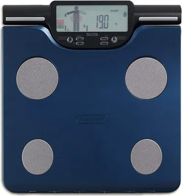 Produktbild von Tanita BC-601 Elektronische Personenwaage, max. 150 kg Tragkraft, LCD-Infodisplay, Körperfettanalyse, Körpermuskelanalyse, Körperwasseranalyse, Speicherfunktion, automatische Personenerkennung