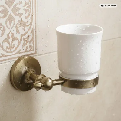 Produktbild von PaulGurkes Zahnputzbecher Nostalgie Bronze Bad-Accessoire Retro