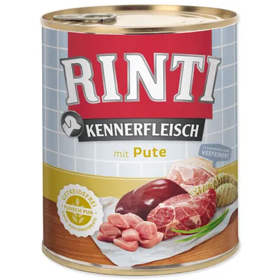 Produktbild von Rinti Kennerfleisch Hundenassfutter Adult 800 g Pute bei Kartonabnahme