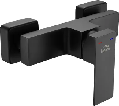 Produktbild von Wandbatterie Ohne Brausegarnitur Schwarz Laveo Kvadrato