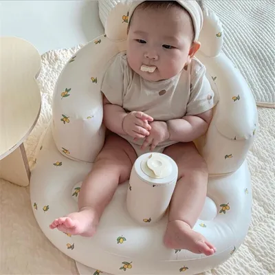 Produktbild von Hüpfsitz für Babys ab 3 Monaten, Stützsitz für drinnen und draußen, multifunktionaler aufblasbarer Sofa-Kindersitz zum Sitzen lernen