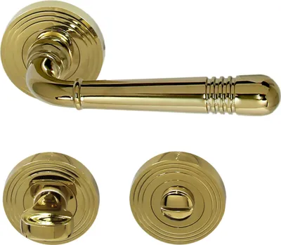Produktbild von Türbeschlag 1662 Helena R WC Messing poliert Türdrücker Türklinke Türgriffe
