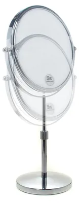 Zdjęcie produktu dla Luster do makijażu, regulowany na wysokość - Dwustronny - Powiększenie 10x/7x/5x - Luster stołowy - Luster do łazienki - Regulowana podstawa - Luster powiększający