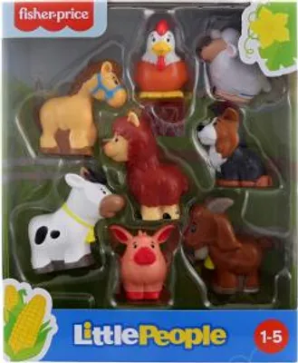 Produktbild von Fisher-Price Little People Bauernhoftiere Set , Set mit acht Figuren, 1 Jahr(e), Mehrfarbig, Kunststoff
