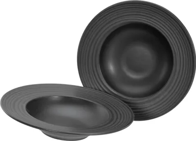 Produktbild von CreaTable, 21824, Lava Stone Black, Pastateller 2-tlg, Steinzeug